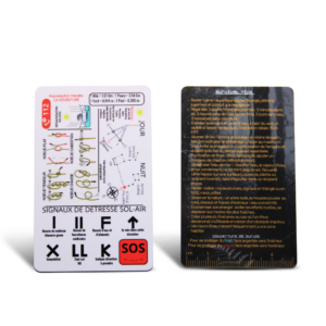 Carte de survie outdoor et guide de poche format CB